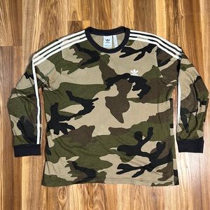 Adidas Camo Long Sleeve Tee Size Large